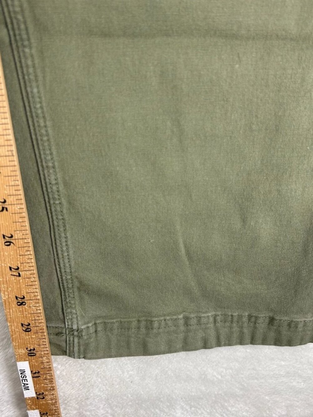 Duluth Trading Co. Fire Hose Work Pants Mens 42x32 Olive Green Cargo Pocket - Picture 11 of 14